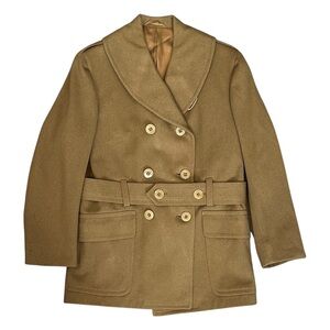 1942 WWII U.S. Army Officer’s Regulation Overcoat Wool Doeskin OD Short 37S